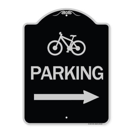 Bicycle Symbol Parking Right Arrow HeavyGauge Aluminum Architectural Sign 24 x 18 BS182424315 Bicycle Symbol Parking Right Arrow HeavyGauge Aluminum Architectural Sign 24 x 18 BS182424315